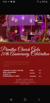 Primitive Church Gala 20th Anniversary Celebration