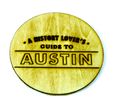 Cork-lined, Wooden coasters - Austin Map/HLGA Logo (set of 4)