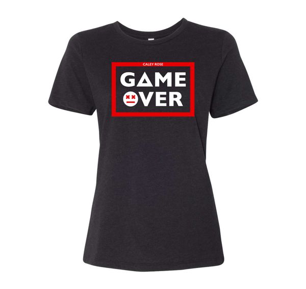 GAME OVER Women's Black T-Shirt