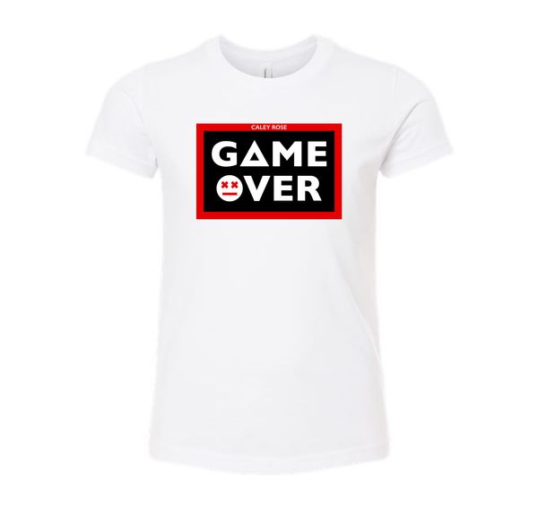GAME OVER Youth Solid White T-Shirt