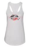 "Fight Like a Girl" Womens White Tank Top