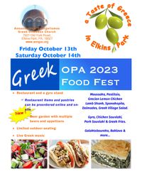 Fall OPA Greek Festival 2023
