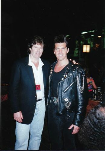 With Elvis's good friend Jerry Shilling backstage at the Greek Theatre in LA about 1991
