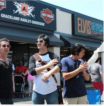 Me with Mark Anthony and George Nadile at the tent for Elvis week 2012
