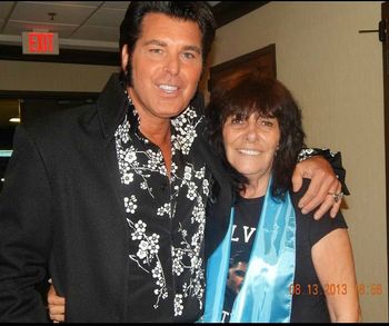 With Sandy at the Crowne hotel Elvis week 2013
