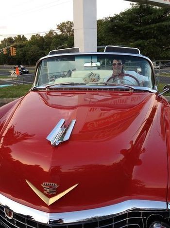 Old Bridge NJ june 29th 2013. Posing in a 1953 Caddy
