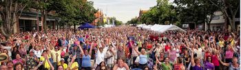 What the stage view looked like in Canada for the Collingwood Elvis festival 2014. Awesome event
