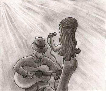 One of five K & B drawings by Heather Hill of Bloomington IN.
