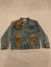 Denim Jacket w/ Leopard Print (Last 1)