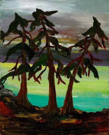 Art Store "Three Sisters"  8x10 acrylic -  North of Superior Series  sorry this painting isSoldPrints and cards available
