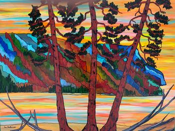 New Old Woman / Lake Superior 40”x30” acrylic on canvas $425.00
