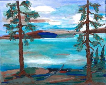 Title: "Coming Home" 8x10" acrylic on canvas...Many memories of Lake Superior fill my senses... I know I've visited this location ...if not, perhaps in my dreams!...(The Spirituality of Superior is as close as my next breath!)....priceless at $195.00
