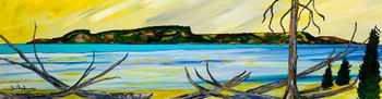 New…Sleeping Giant” series…12x36” acrylic on canvas…$300.00 + shipping
