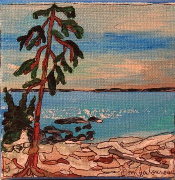 Title: Lizard Islands/Katherine Cove Lake Superior" I love this area and have spent a lot of time here over the years...painting and writing. Katherine Cove inspired one of my tunes "Small Town."(SOLD)
