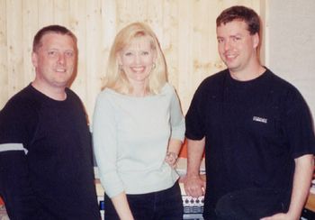 Studio days! Mark Edwards, Carolyn, Colin Walker
