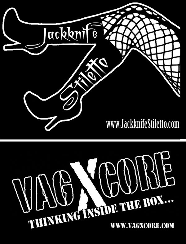Jackknife Stiletto & VAGXCORE Small Stickers
