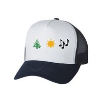 Forest Sun Music Emoji Trucker Hat