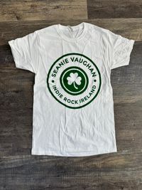 White T-Shirt Green Writing