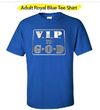 NEW!  "V.I.P." Adult Blue Tee