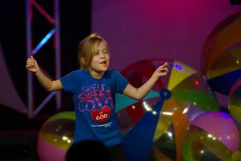 Natalie "gets funky" at Cottonwood Church, CA.
