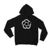 Hoodie "Blume" - schwarz