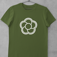 T-shirt "Blume" - grün