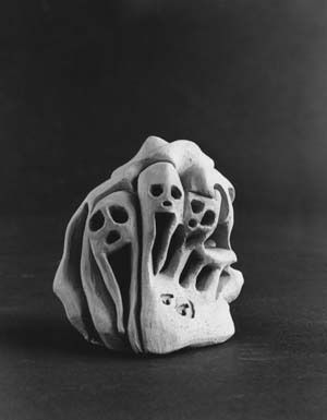 Rock Scream Clay Sculpture (20cm Tall)
