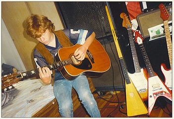 Workin' hard at learning the old guitar. I was 15 here.

