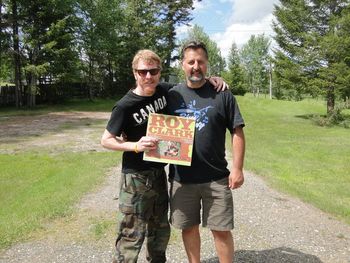 Hangin' with my buddy, Garry Grosso, guitar player for Soupbone. A great blues rock band from Williams Lake.
