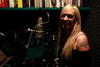 Maura Murphy of "Aura" in the vocal booth
