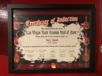 Induction into the Las Vegas Rock Hall of Fame
