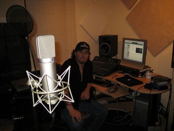 Joe in Michael Berns' studio working on the new Will & Titus CD
