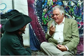 Sonny Edwards interviewing Peter Rowan
