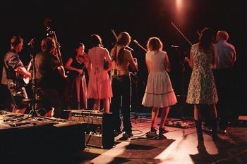 Fiddler's convention; Tania Elizabeth, Ruth Ungar, Theresa Anderson Caroline Pond, Tara Nevins and Vassar Clements
