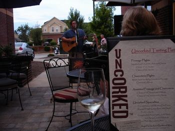 Photo from the patio at Uncorked - featured on the Triangle Explorer blog
