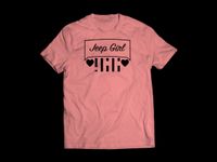 CLEARANCE - Jeep Girl Shirt - (Black on Pink)