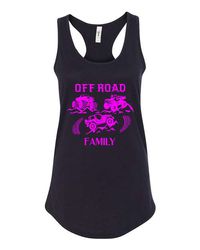 Women's Racerback Tank - Off Road Family (Black)