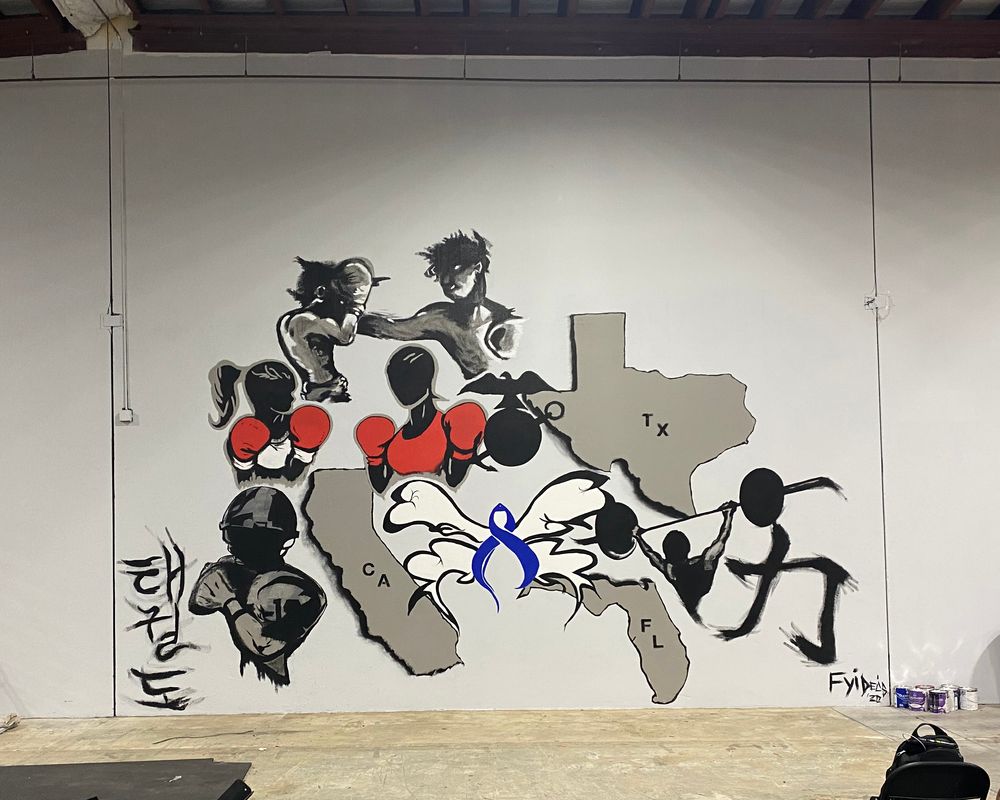 Trifecta Fitness LLC (Port St. Lucie) Mural by FYI-Delis 