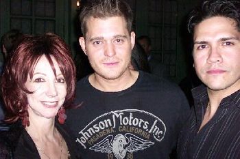 AARON CARUSO WITH LEGENDARY MUSIC PROMOTER KATHIE SPEHAR AND MICHAEL BUBLE' IN LAS VEGAS
