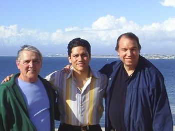 Bob Dolfi, Aaron Caruso, Damon Lanza in California

