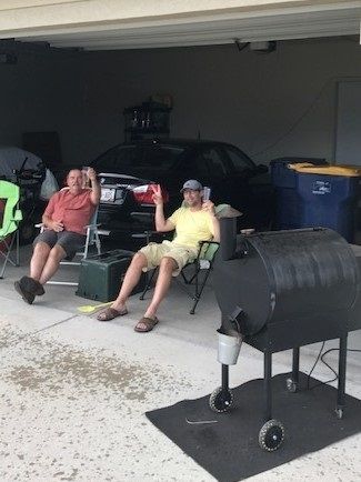 Beer ? BBQ & Beach Music in Wisconsin, Howard & Chad smoking Boston Butts & listening ?
