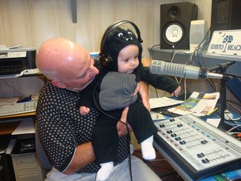 Carter, our little bat friend, visited on Halloween. Looks like the next large time DJ.
