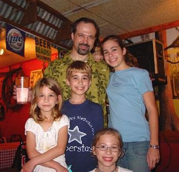 Chris and his singing children (l-r) Candace, Colten, Camryn and Caressa
