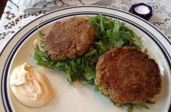 Lentil Chickpea Burgers with Sriracha-Soy Mayo
