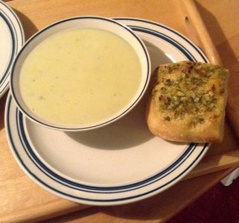 Leek & Potato Soup with Rosemary Focaccia
