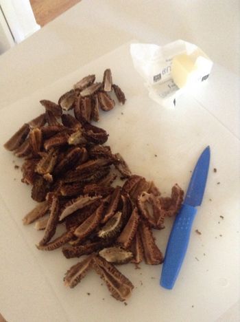 Slicing Morels for Risotto
