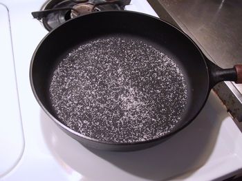Salt in the Cast Iron Pan
