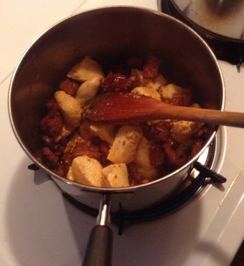 Chicken and Chorizo in the Pan
