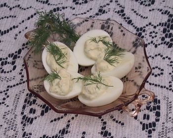 Deviled Eggs with Shrimp and Dill
