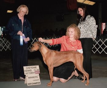 Cinder's New Champ picture with Annika Dechert.
